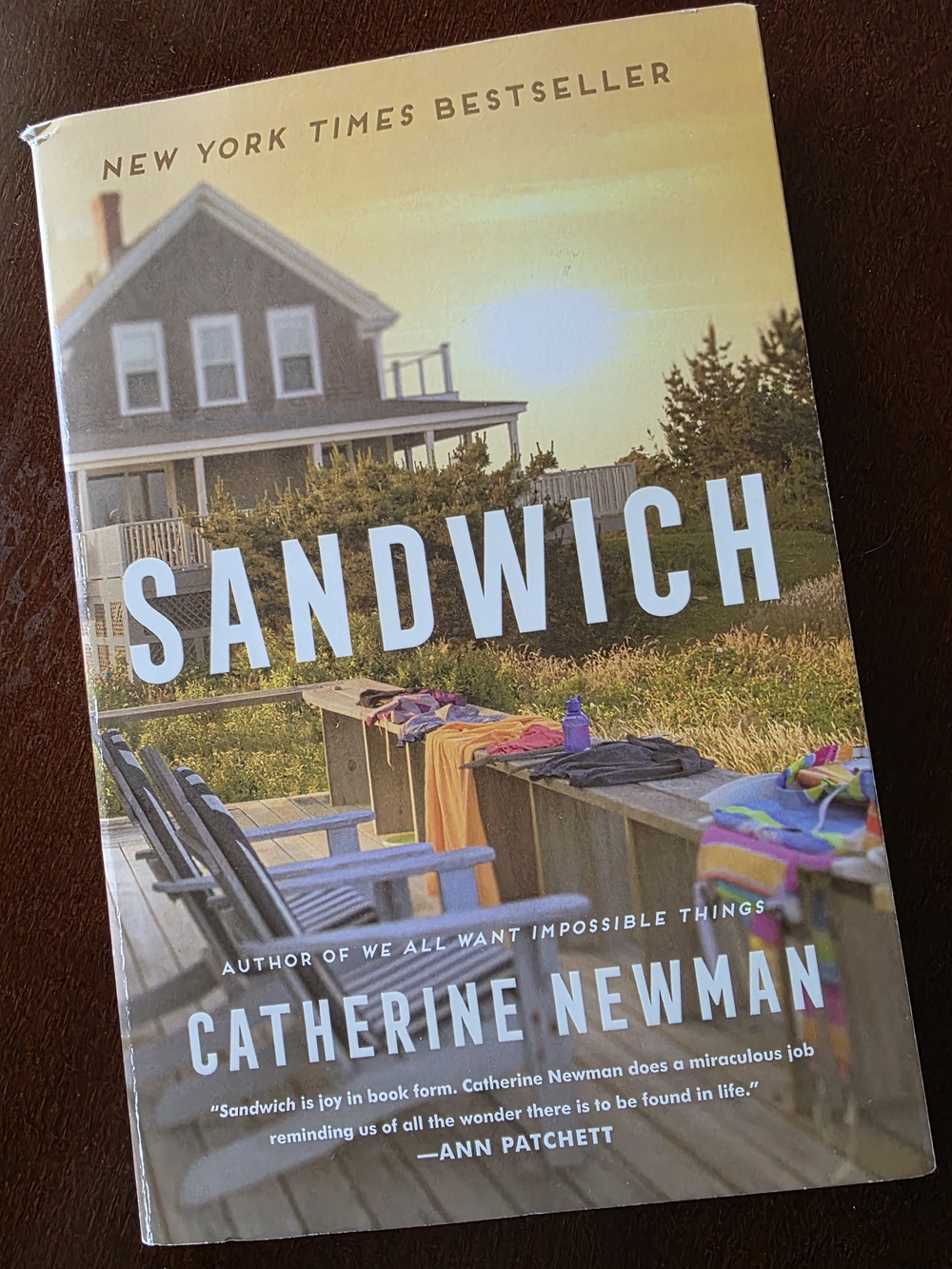 Sandwich by Catherine Newman - Paperback with Coastal Sunset Cover - Yellow/Blue